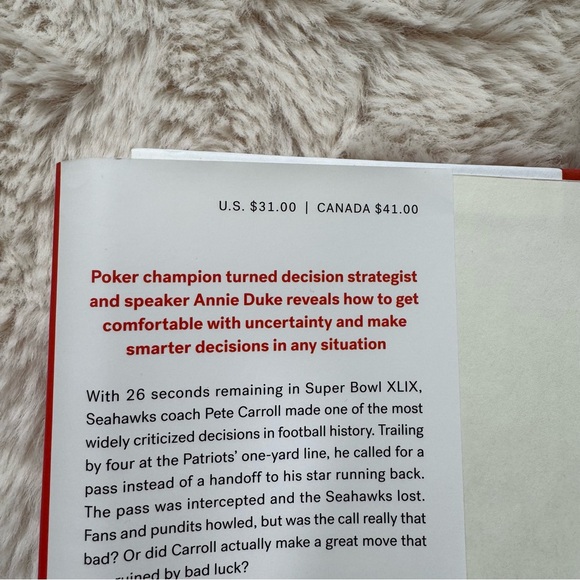 Thinking in Bets by Annie Duke Hardcover - Picture 4 of 5